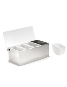 Tablecraft Dispensador de con tapa para 4 botecitos de 0,5 L de 29,8 x 14 x 11,4 cm