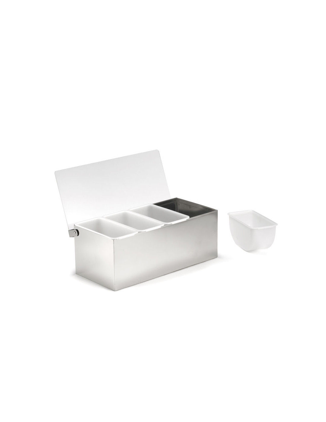 Tablecraft Dispensador de con tapa para 4 botecitos de 0,5 L de 29,8 x 14 x 11,4 cm