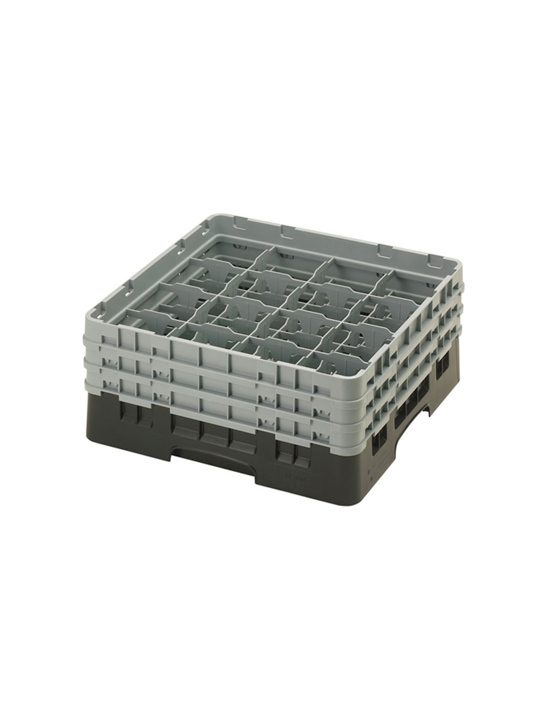 CAMBRO - 16S638-110 - Cesta de lavado 16 comp. 3 alturas - 10,9 cm Ø máx. - alt. máx. 17,6 cm - 50 x 50 x 22,5 cm