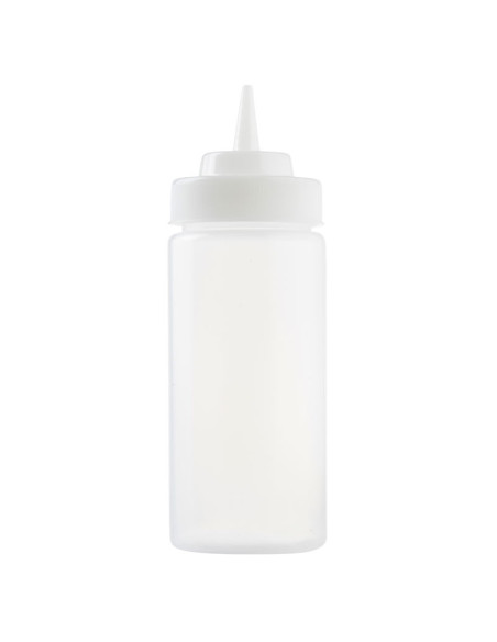 Tablecraft Botella exprimible incolora 63 mm de boca y 473 ml