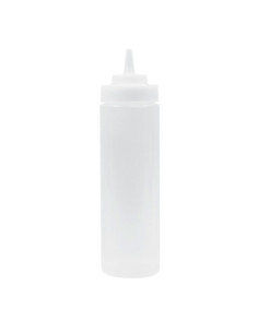 Tablecraft Botella exprimible incolora 710 ml - punta ancha.