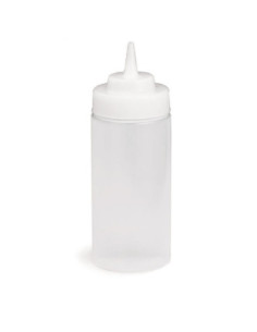 Tablecraft Botella exprimible incolora 473 ml - punta ancha.