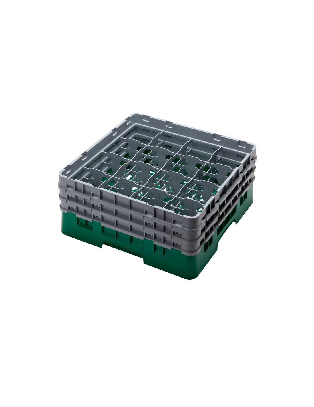 CAMBRO - 16S638-110 - Cesta de lavado 16 comp. 3 alturas - 10,9 cm Ø máx. - alt. máx. 17,6 cm - 50 x 50 x 22,5 cm