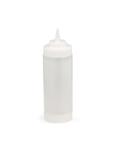 Tablecraft Botella exprimible Dualway - incolora de 63 mm De boca y 473 ml de capacidad - punta cónica
