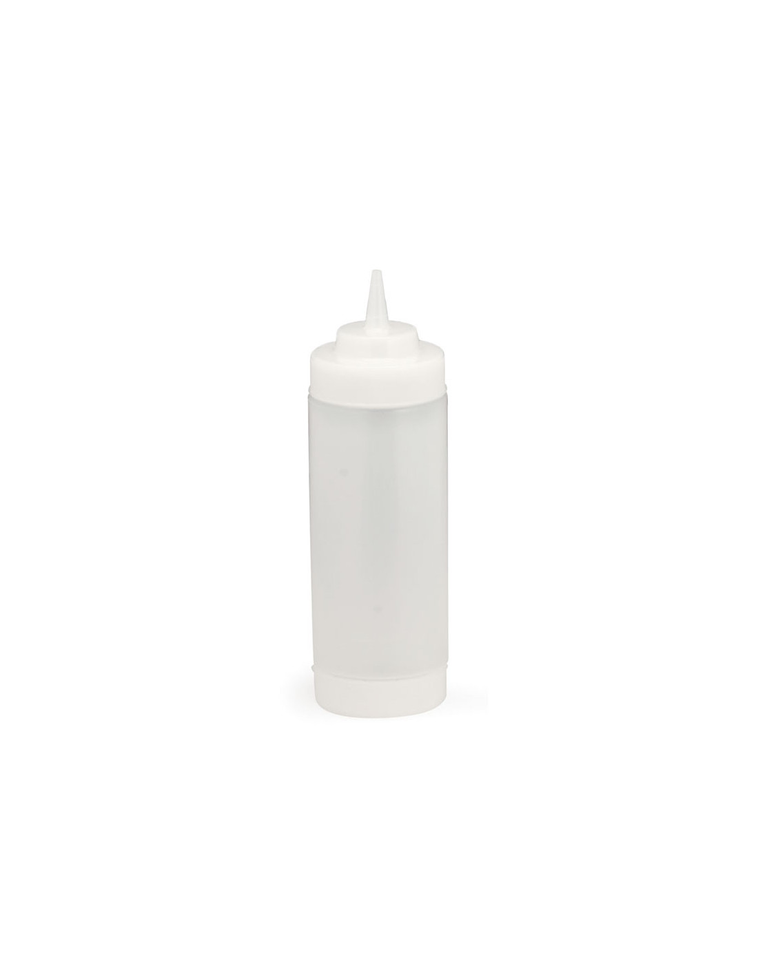 Tablecraft Botella exprimible Dualway - incolora de 63 mm De boca y 473 ml de capacidad - punta cónica