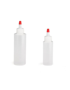 Tablecraft Juego de 2 botellas incoloras para decorar de 60ml y 118ml