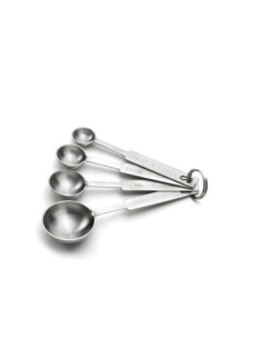 Tablecraft Set de cucharas medidoras: 0,25 / 0,5 / 1 cucharadita / 1 cucharada