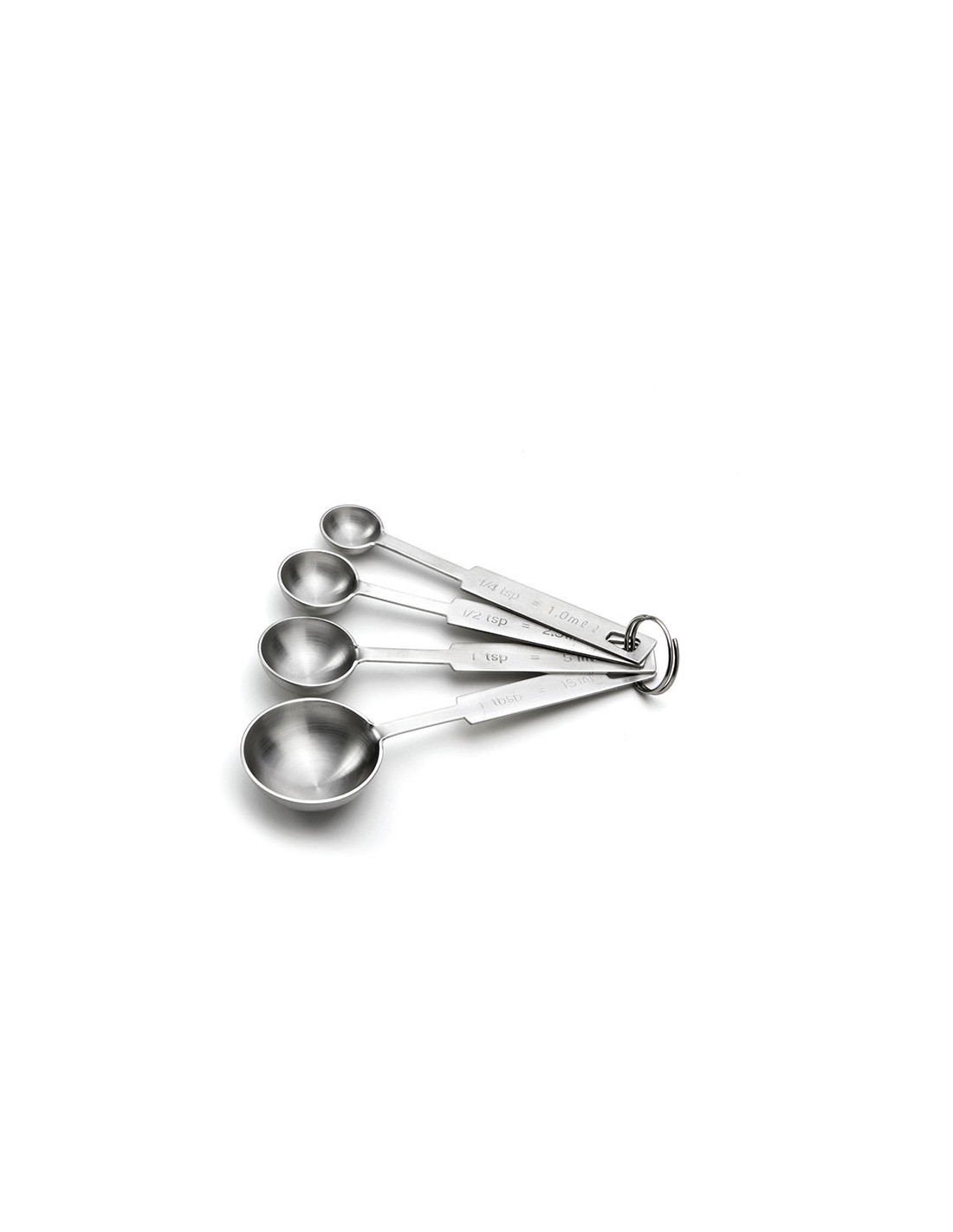 Tablecraft Set de cucharas medidoras: 0,25 / 0,5 / 1 cucharadita / 1 cucharada