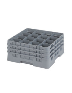 CAMBRO - 16S738-151 - Cesta de lavado 16 comp. 3 alturas - 10,9 cm Ø máx. - alt. máx. 20 cm - 50 x 50 x 22,5 cm