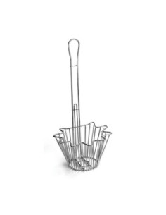 Tablecraft Cestas para tacos cromada - ancho 19/11 cm - profundidad 12,5  45 cm