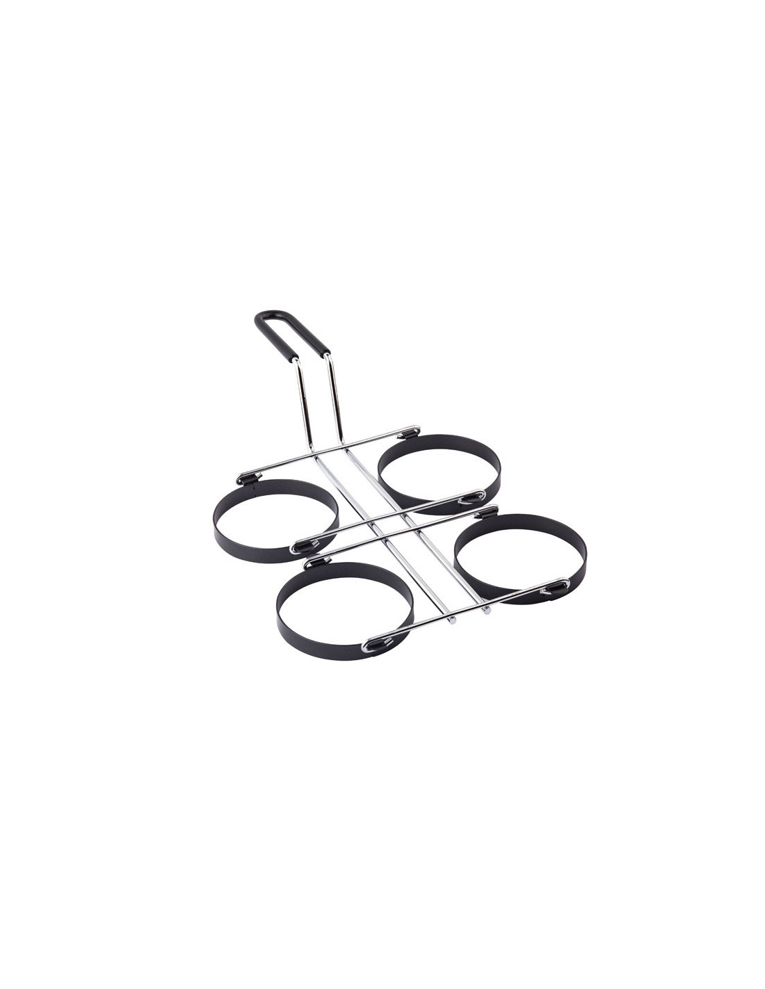 Tablecraft Anillo para cocinas, 4 huevos - antiadherente  frio - 16,5 x 25.5 cm
