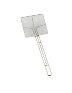 Tablecraft Espumadera estañada cuadrada - malla fina 16,5 cm