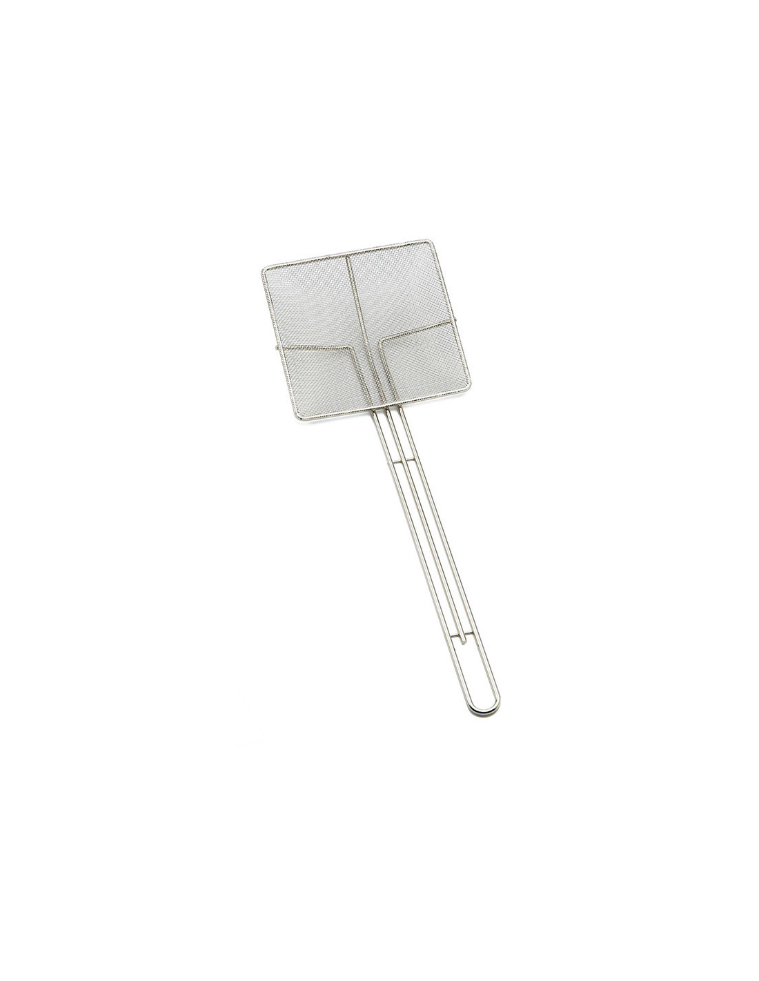 Tablecraft Espumadera estañada cuadrada - malla fina 16,5 cm
