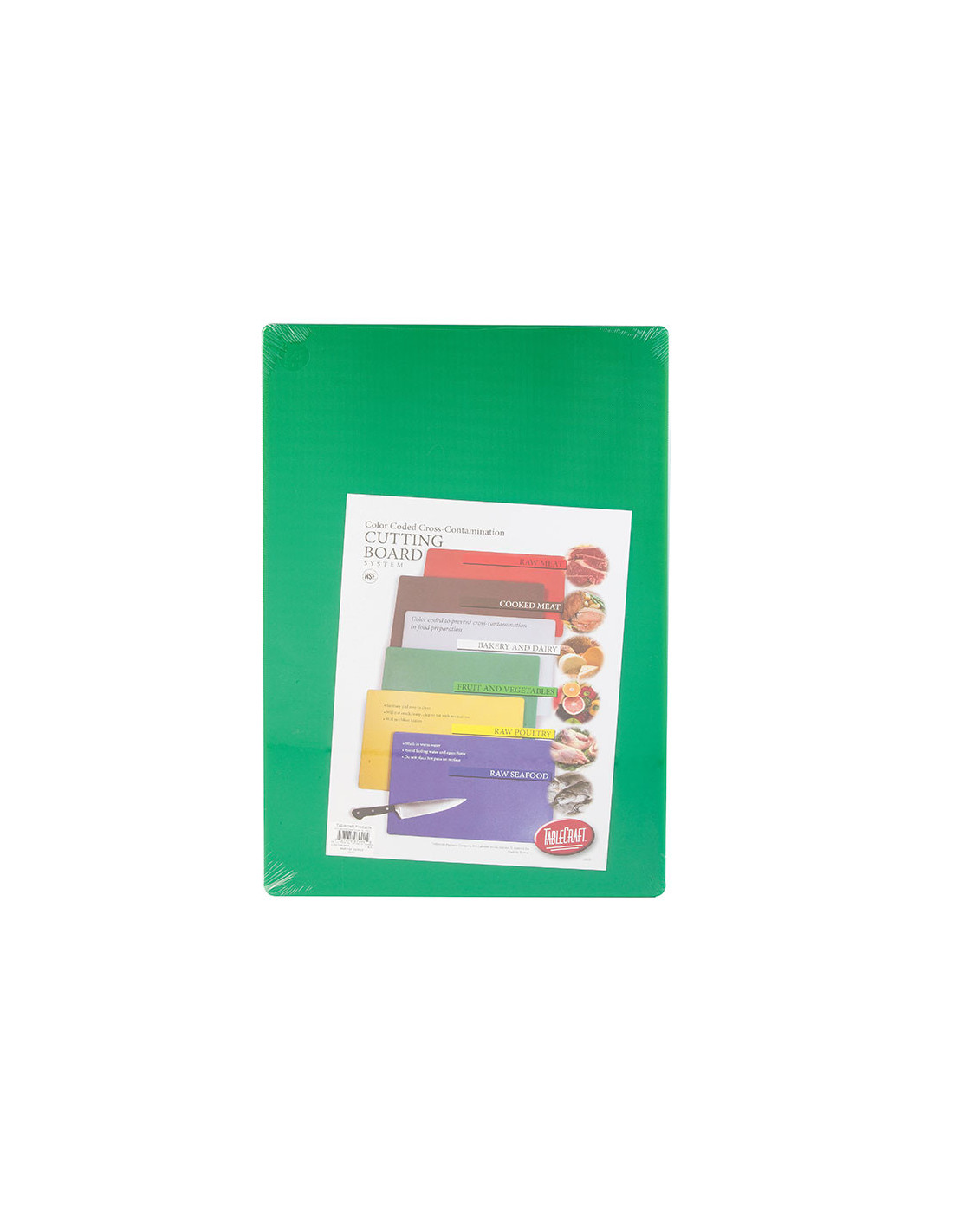 Tablecraft Tabla de cortar - 1,5 cm espesor - 45,5 x 61 cm Verde