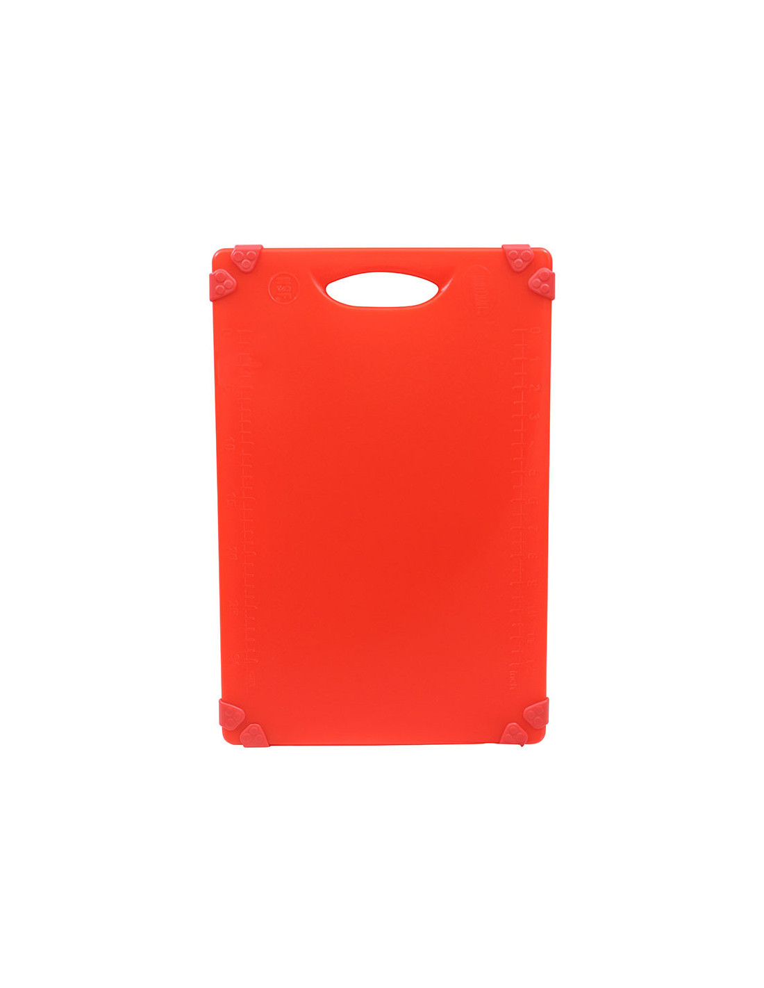 Tablecraft Tabla de cortar con soportes de silicona - 45,5 x 30,5 x 1,3 cm Rojo