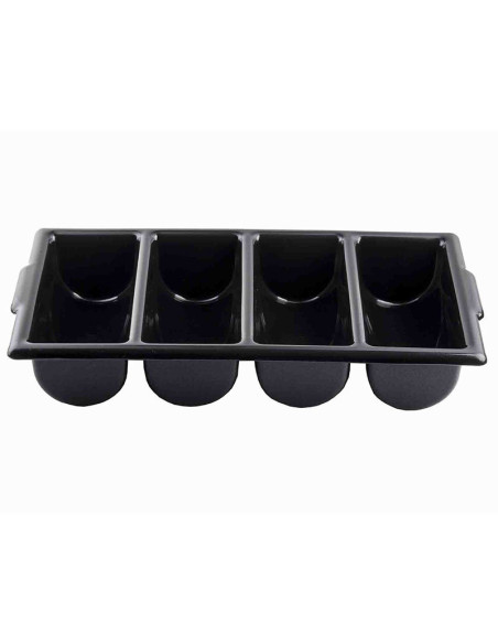 Tablecraft Recipiente 53 x 30 x 10 cm - 4 compartimentos
 Negro