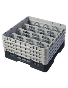CAMBRO - 16S800-110 - Cesta de lavado 16 comp. 4 alturas - 10,9 cm Ø máx. - alt. máx. 21,7 cm - 50 x 50 x 26,7 cm