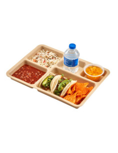 CAMBRO - 1411CP - Bandeja compartimentada de copolímero 5 compartimentos 36,5 x 26,8 x 3,3 cm