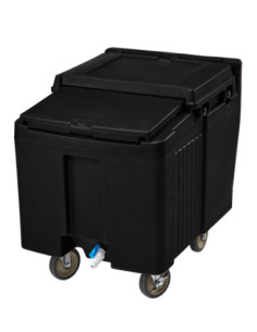 CAMBRO - ICS125L - Carro de hielo con 2 ruedas fijas, 2 ruedas giratorias y 1 rueda con freno - 80 x 58,5 x 74,5 cm