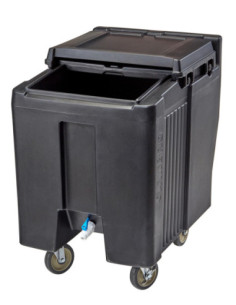 CAMBRO - ICS125T - Carro de hielo con 2 ruedas fijas, 2 ruedas giratorias y 1 rueda con freno - 80 x 58,5 x 88 cm