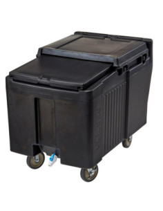 CAMBRO - ICS175L - Carro de hielo con 2 ruedas fijas, 2 ruedas giratorias y 1 rueda con freno - 95,5 x 61 x 74,5 cm