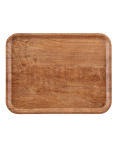 CAMBRO - MA2028 - Bandeja Madeyra rectangular laminada de superficie texturizada 24 x 35 cm
