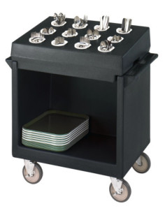 CAMBRO - TDCR12 - Carro para bandejas con soporte con cilindros para cubiertos - 97 x 58 x 105 cm