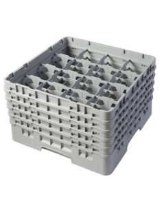 CAMBRO - 16S958-151 - Cesta de lavado 16 comp. 5 alturas - 10,9 cm Ø máx. - alt. máx. 25,8 cm - 50 x 50 x 30,8 cm