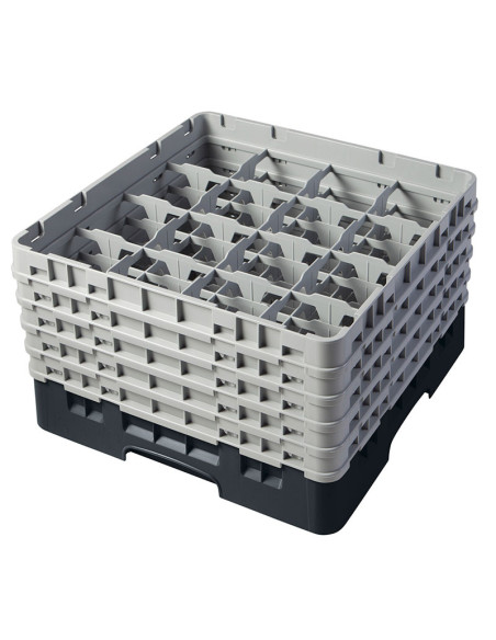 CAMBRO - 16S958-151 - Cesta de lavado 16 comp. 5 alturas - 10,9 cm Ø máx. - alt. máx. 25,8 cm - 50 x 50 x 30,8 cm