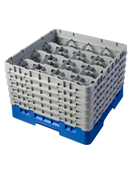 CAMBRO - 16S1114-151 - Cesta de lavado 16 comp. 6 alturas - 10,9 cm Ø máx. - alt. máx. 29,9 cm - 50 x 50 x 34,9 cm