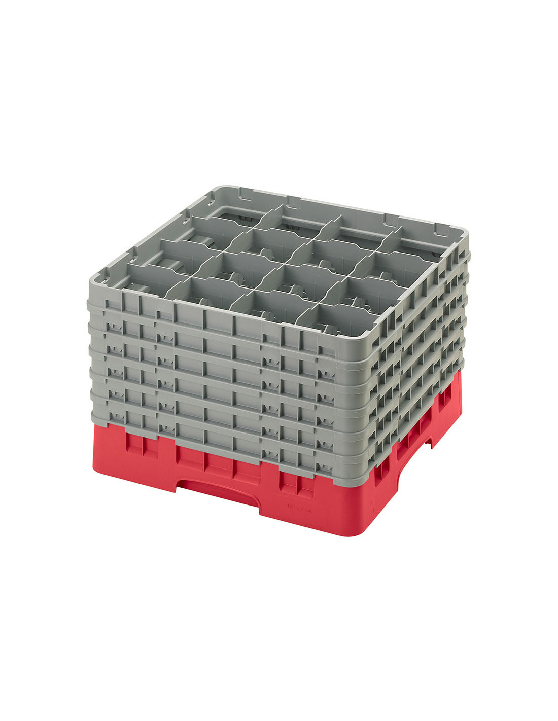 CAMBRO - 16S1214-163 - Cesta de lavado 16 comp. 6 alturas - 10,9 cm Ø máx. - alt. máx. 32,3 cm - 50 x 50 x 34,9 cm