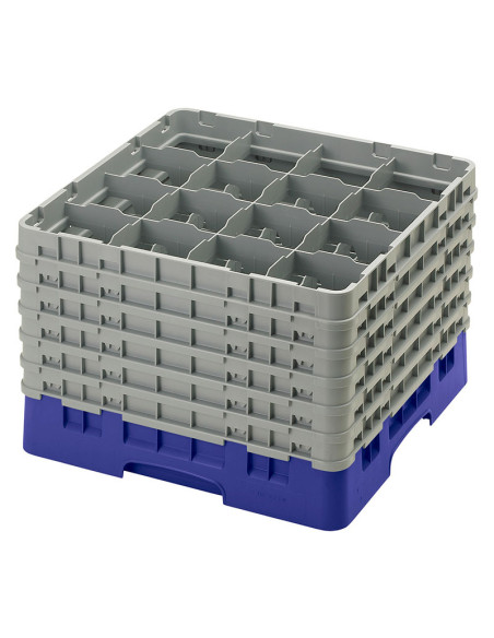 CAMBRO - 16S1214-163 - Cesta de lavado 16 comp. 6 alturas - 10,9 cm Ø máx. - alt. máx. 32,3 cm - 50 x 50 x 34,9 cm