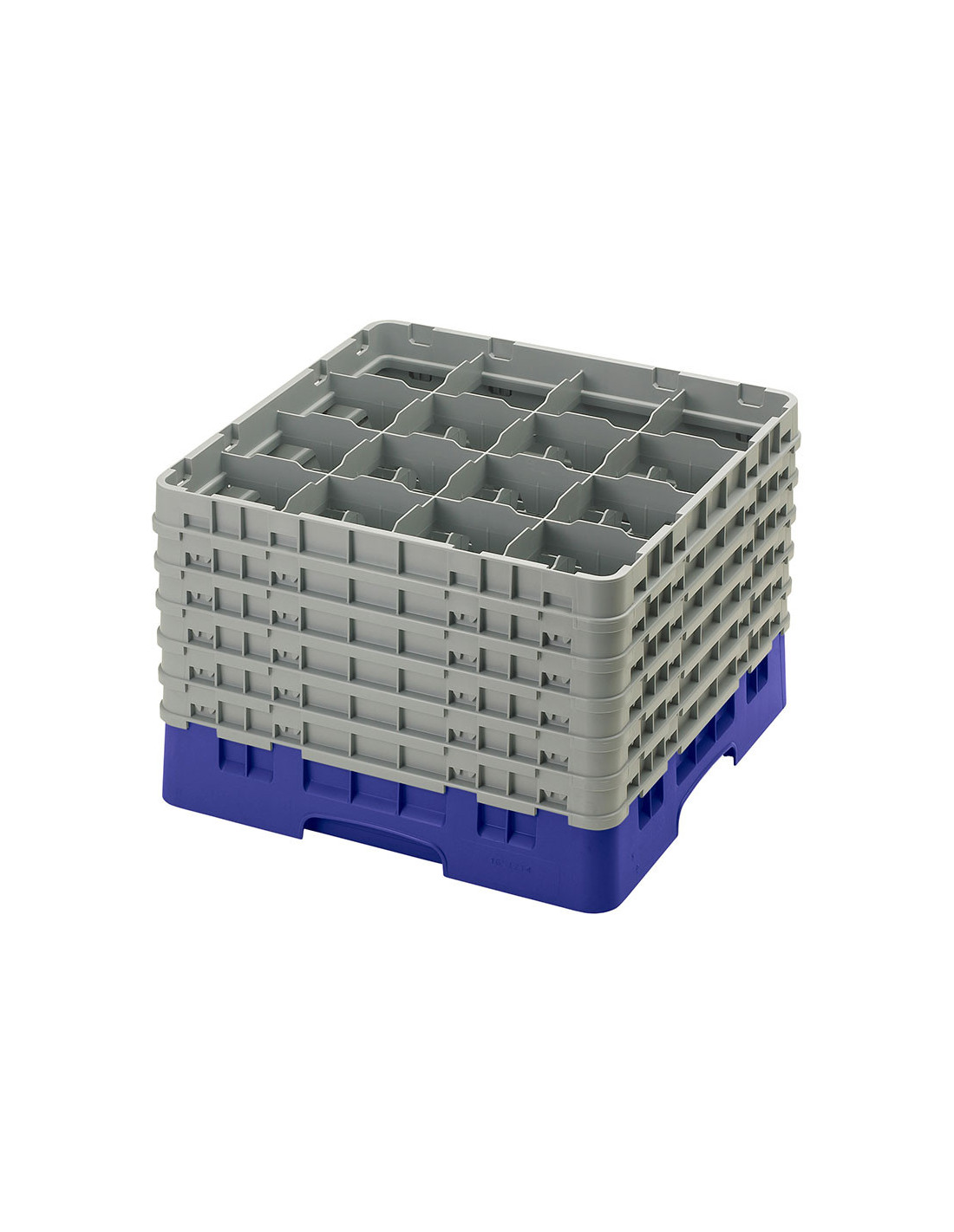 CAMBRO - 16S1214-163 - Cesta de lavado 16 comp. 6 alturas - 10,9 cm Ø máx. - alt. máx. 32,3 cm - 50 x 50 x 34,9 cm