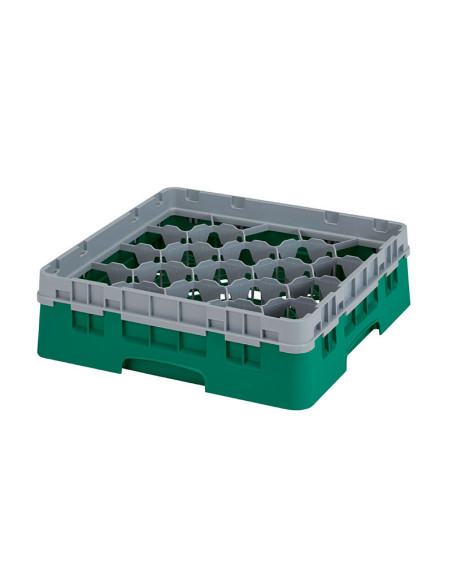 CAMBRO - 20S318-110 - Cesta de lavado 20 comp. 1 altura - 11,8 cm Ø máx. - alt. máx. 9,4 cm - 50 x 50 x 14,3 cm