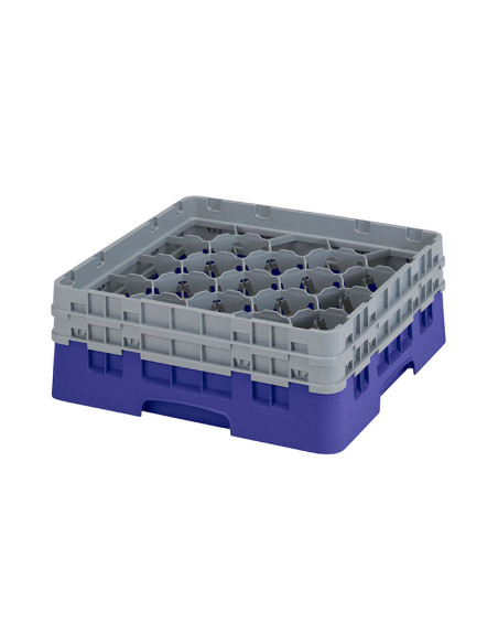 CAMBRO - 20S434-186 - Cesta de lavado 20 comp. 2 alturas - 9,84 cm Ø máx. - alt. máx. 13,5 cm - 50 x 50 x 18,4 cm