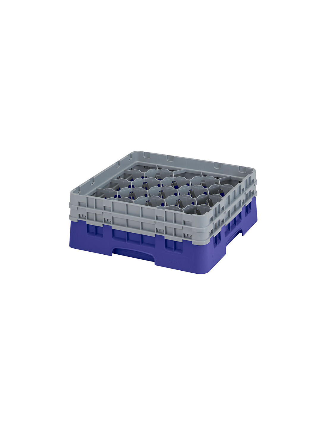 CAMBRO - 20S434-186 - Cesta de lavado 20 comp. 2 alturas - 9,84 cm Ø máx. - alt. máx. 13,5 cm - 50 x 50 x 18,4 cm