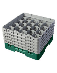 CAMBRO - 20S958-119 - Cesta de lavado 20 comp. 5 alturas - 9,84 cm Ø máx. - alt. máx. 25,8 cm - 50 x 50 x 30,8 cm