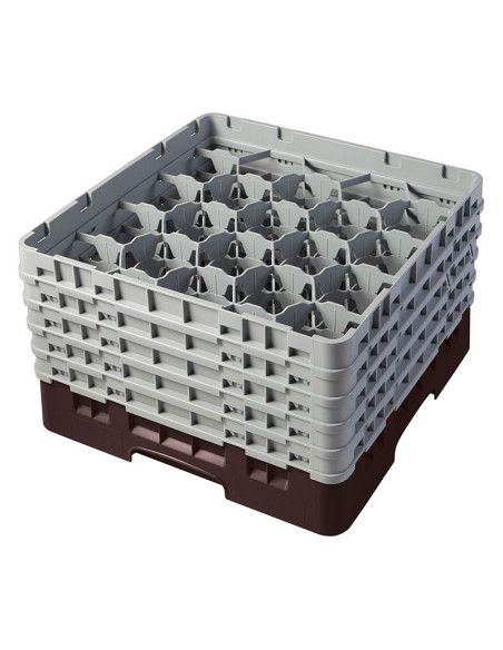 CAMBRO - 20S958-119 - Cesta de lavado 20 comp. 5 alturas - 9,84 cm Ø máx. - alt. máx. 25,8 cm - 50 x 50 x 30,8 cm