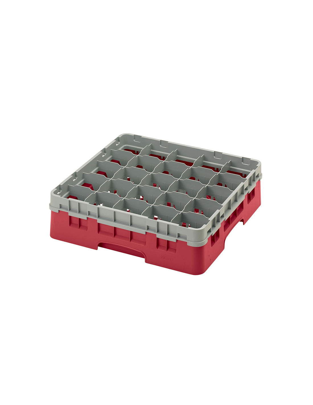 CAMBRO - 25S418-416 - Cesta de lavado 25 comp. 1 altura - 8,7 cm Ø máx. - alt. máx. 11,8cm - 50 x 50 x 14,3 cm