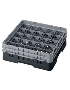 CAMBRO - 25S434-110 - Cesta de lavado 25 comp. 2 alturas - 8,7 cm Ø máx. - alt. máx. 13,5 cm - 50 x 50 x 18,4 cm