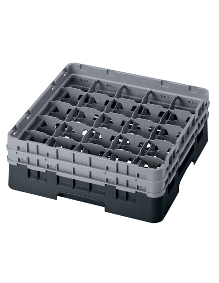CAMBRO - 25S434-110 - Cesta de lavado 25 comp. 2 alturas - 8,7 cm Ø máx. - alt. máx. 13,5 cm - 50 x 50 x 18,4 cm