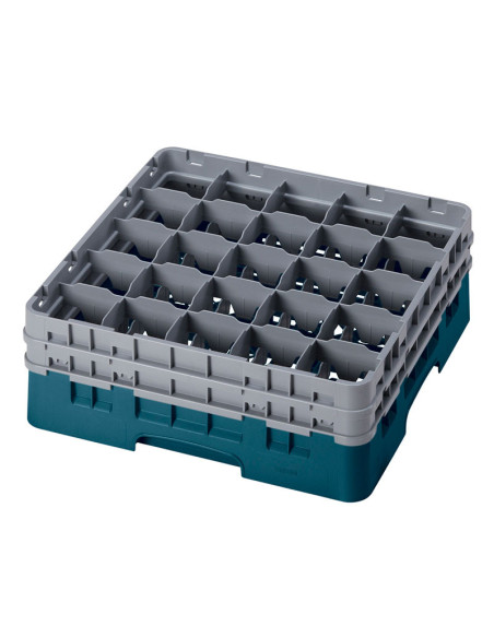 CAMBRO - 25S534-151 - Cesta de lavado 25 comp. 2 alturas - 8,7 cm Ø máx. - alt. máx. 14,9 cm - 50 x 50 x 18,4 cm