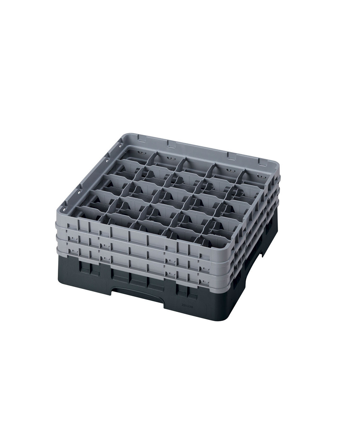 CAMBRO - 25S638-110 - Cesta de lavado 25 comp. 3 alturas - 8,7 cm Ø máx. - alt. máx. 17,6 cm - 50 x 50 x 22,5 cm