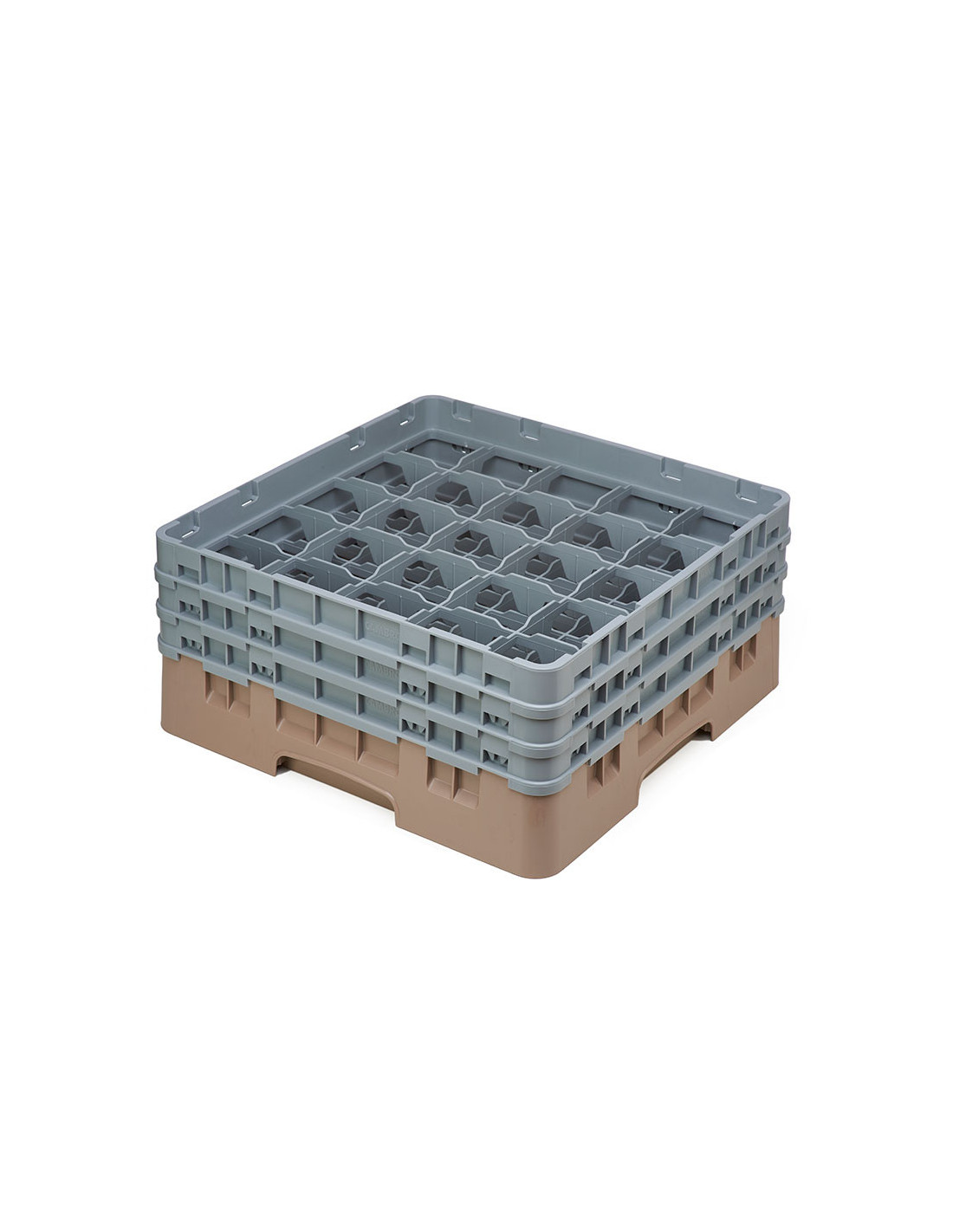 CAMBRO - 25S638-110 - Cesta de lavado 25 comp. 3 alturas - 8,7 cm Ø máx. - alt. máx. 17,6 cm - 50 x 50 x 22,5 cm