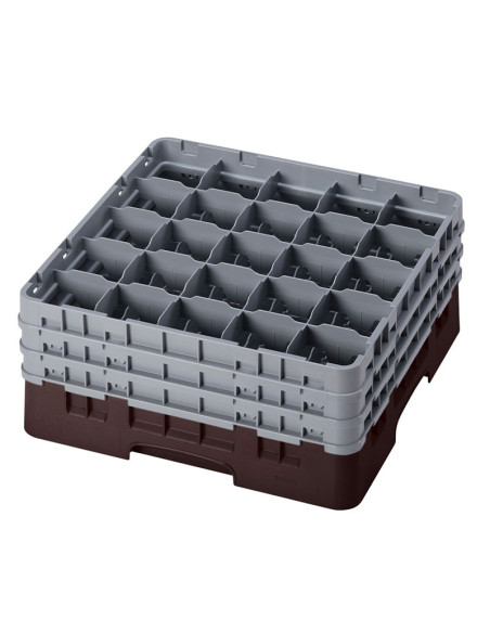 CAMBRO - 25S738-151 - Cesta de lavado 25 comp. 3 alturas - 8,7 cm Ø máx. - alt. máx. 20 cm - 50 x 50 x 22,5 cm