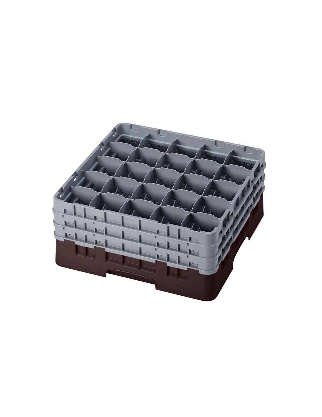 CAMBRO - 25S738-151 - Cesta de lavado 25 comp. 3 alturas - 8,7 cm Ø máx. - alt. máx. 20 cm - 50 x 50 x 22,5 cm