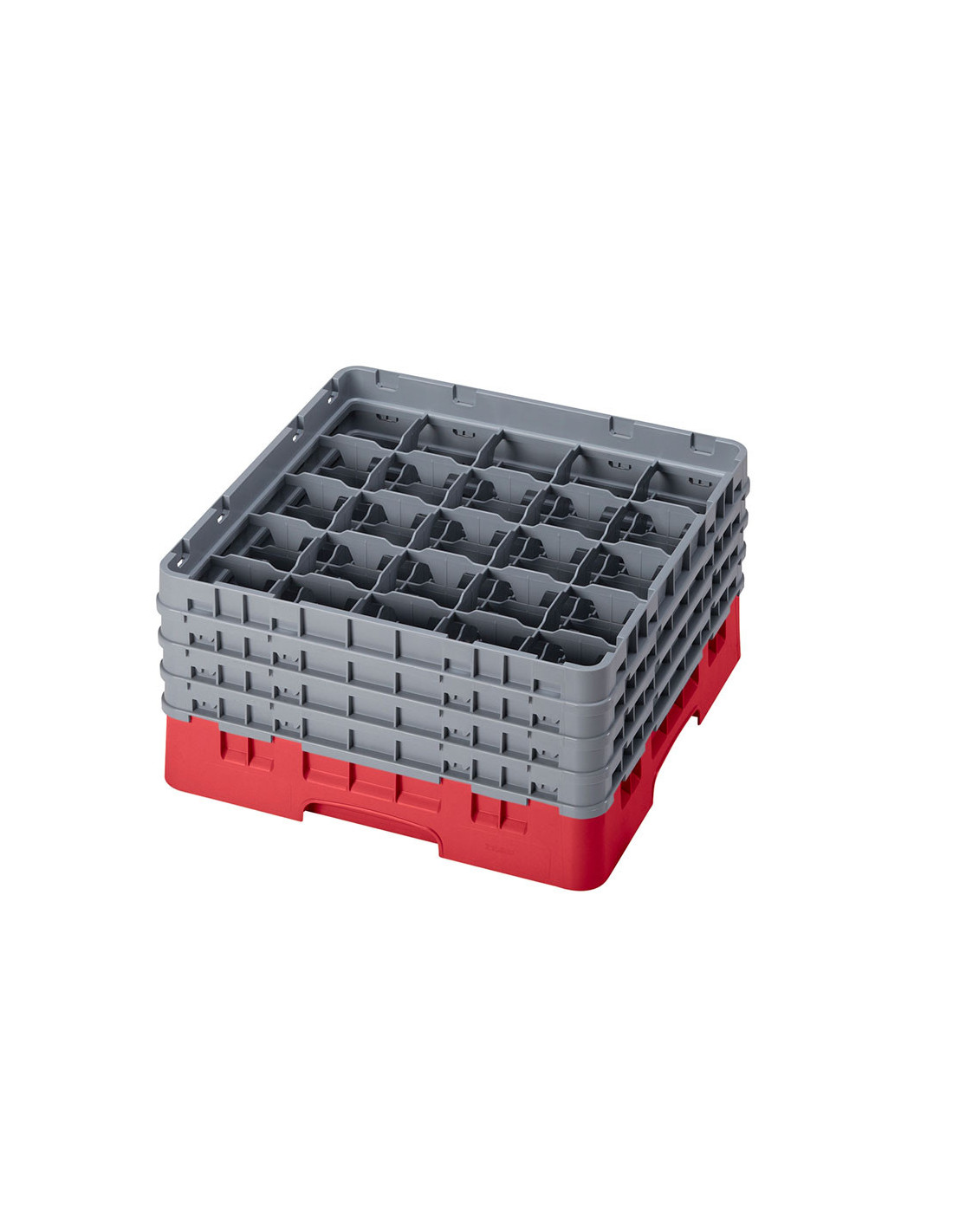 CAMBRO - 25S800-163 - Cesta de lavado 25 comp. 4 alturas - 8,7 cm Ø máx. - alt. máx. 21,7 cm - 50 x 50 x 26,7 cm