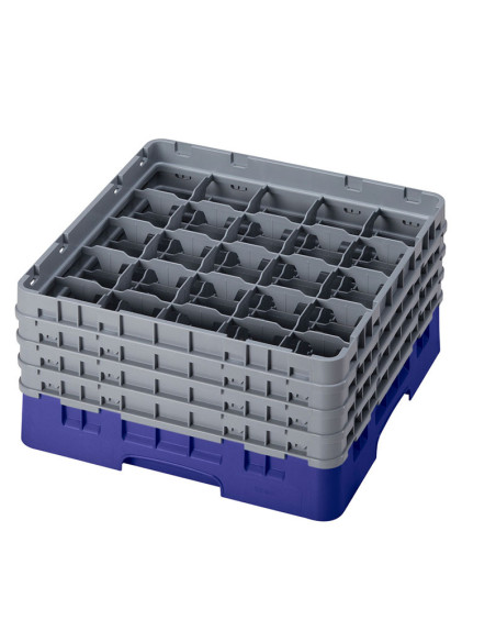 CAMBRO - 25S800-163 - Cesta de lavado 25 comp. 4 alturas - 8,7 cm Ø máx. - alt. máx. 21,7 cm - 50 x 50 x 26,7 cm
