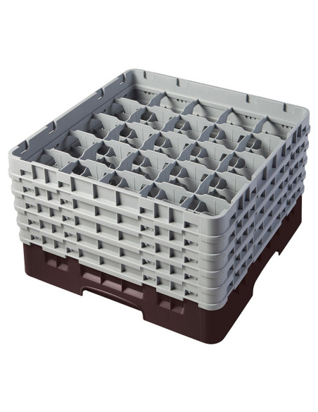 CAMBRO - 25S958-163 - Cesta de lavado 25 comp. 5 alturas - 8,7 cm Ø máx. - alt. máx. 25,8 cm - 50 x 50 x 30,8 cm