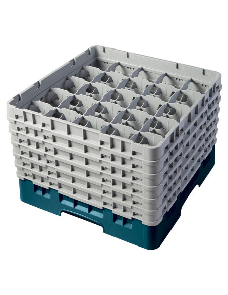CAMBRO - 25S1114-163 - Cesta de lavado 25 comp. 6 alturas - 8,7 cm Ø máx. - alt. máx. 29,9 cm - 50 x 50 x 34,9 cm